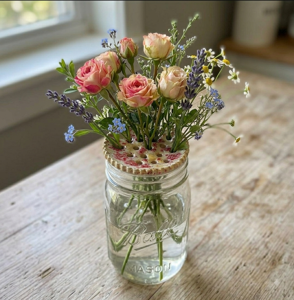 Ceramic Flower Frog